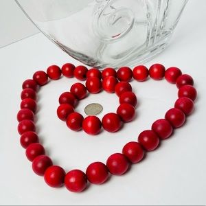 NWOT Red Beautiful Necklace And Bracelet